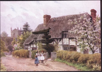 Norton, Evesham közelében, Worcesterben, «A vidéki Anglia házai és falusi élete» című kiadványból, a Dent & Sons Limited kiadásában, 1912
